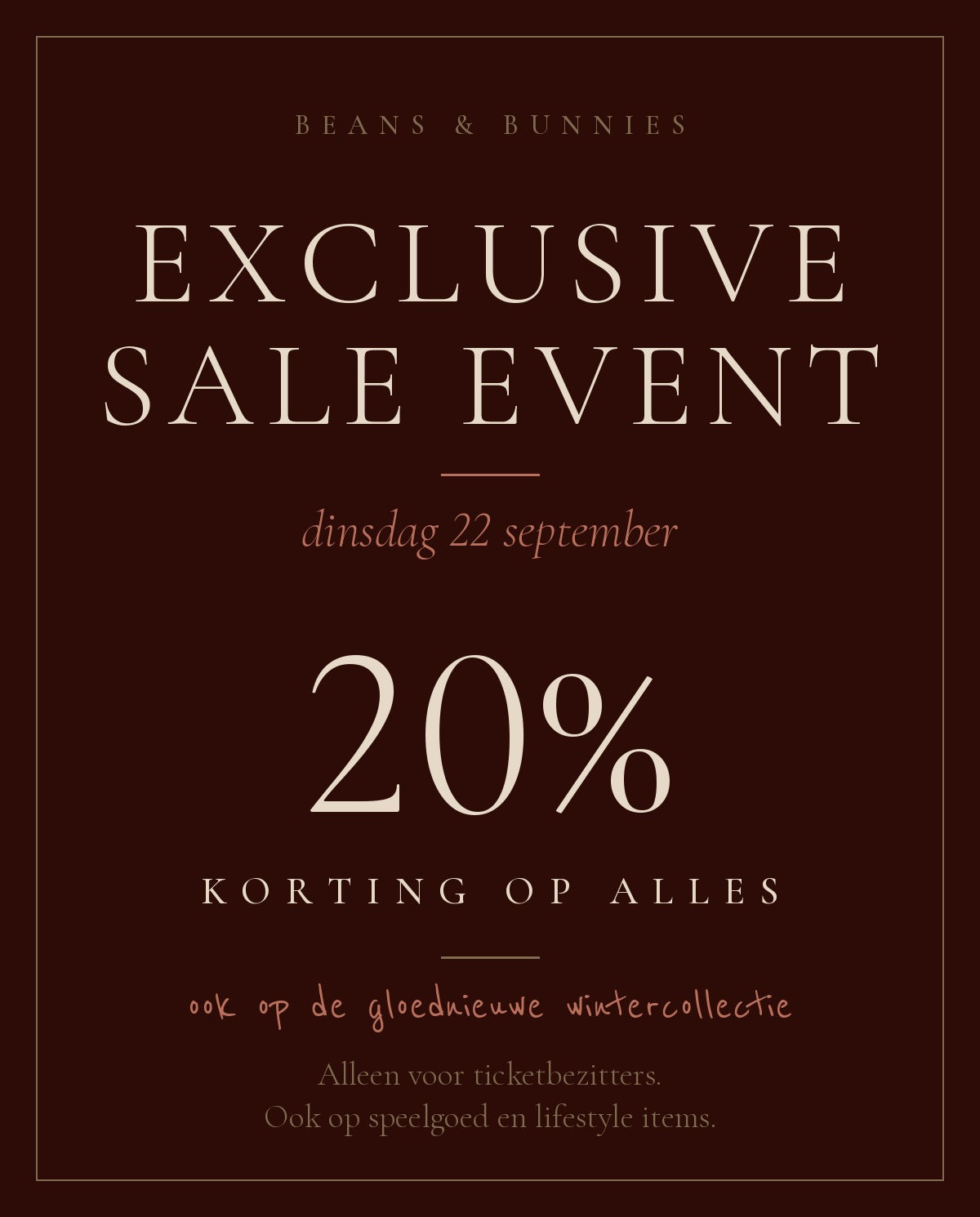 Exclusive sale event