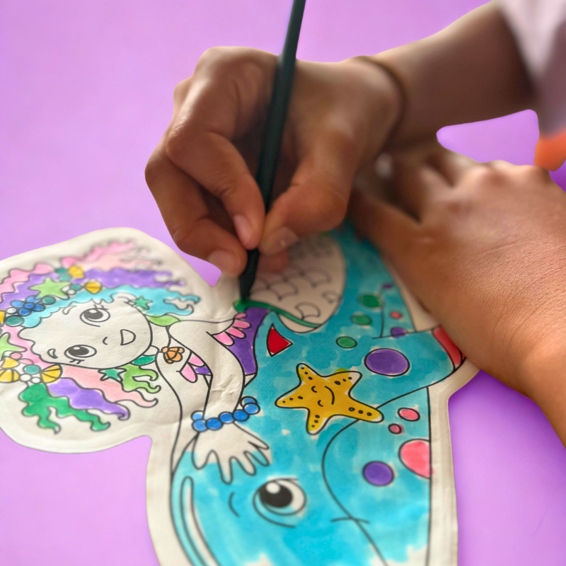 Ara Creative - Opblaasbare kleurplaat Mermaid