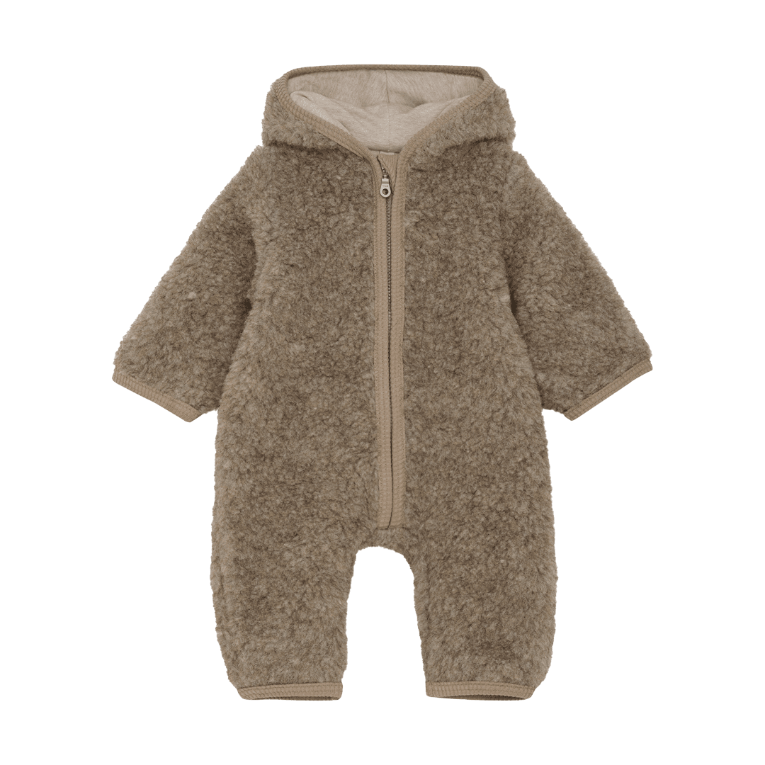 Pram Suit Wool Teddy w. Lin.