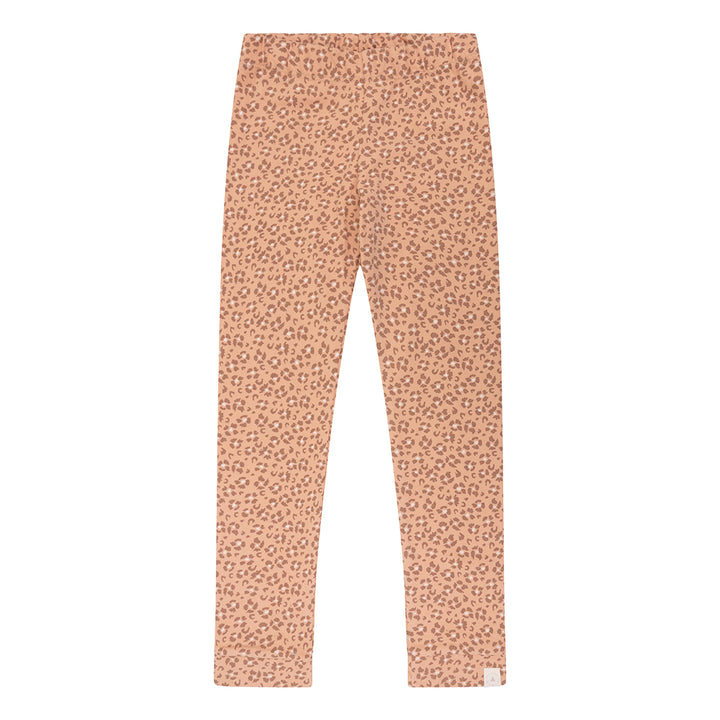 Navy Natural - Legging leopard flower