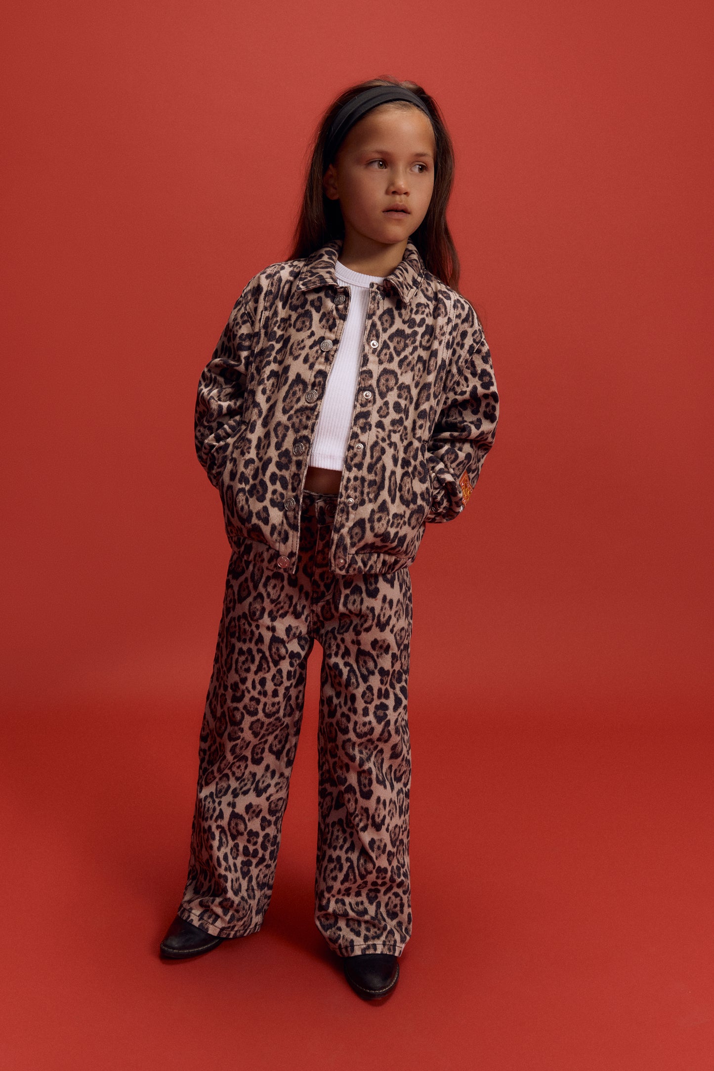 WIDE LEG JAGUAR DENIM PANTS