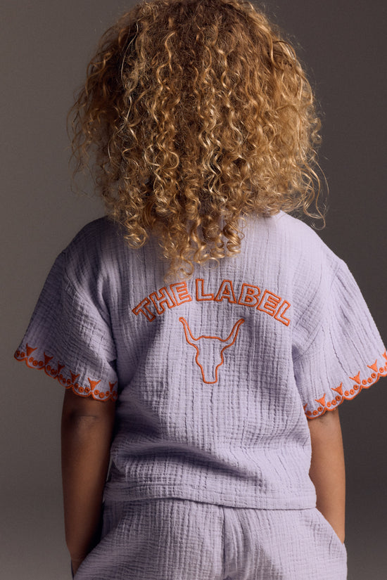 KIDS EMBROIDERED SLEEVES TOP