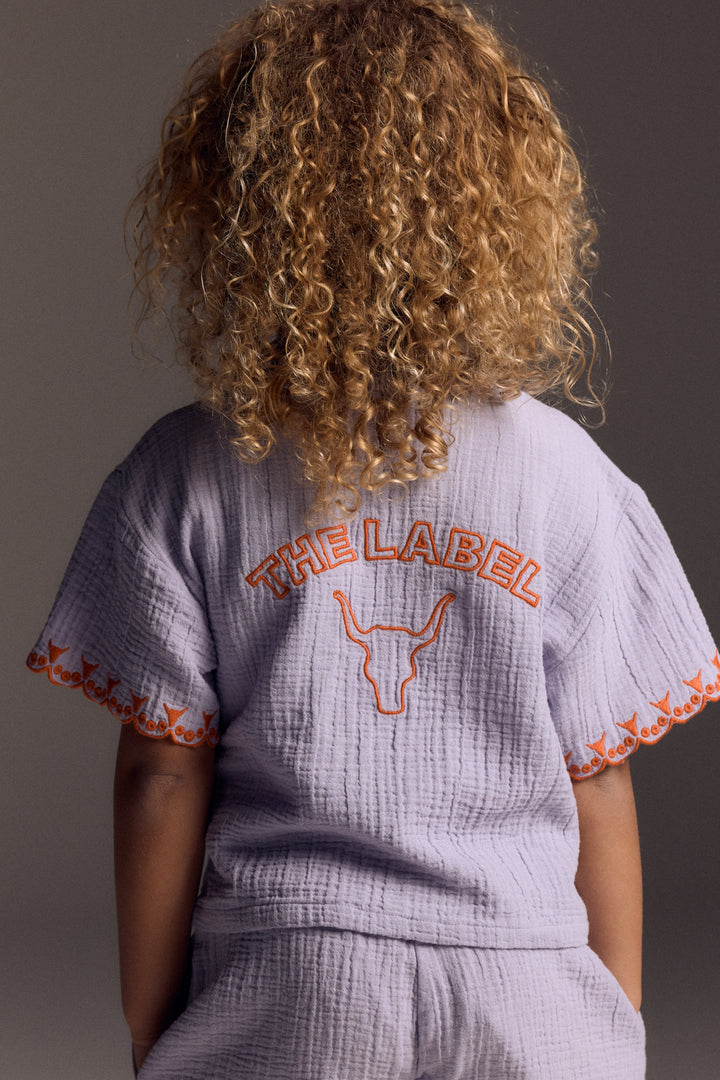 KIDS EMBROIDERED SLEEVES TOP