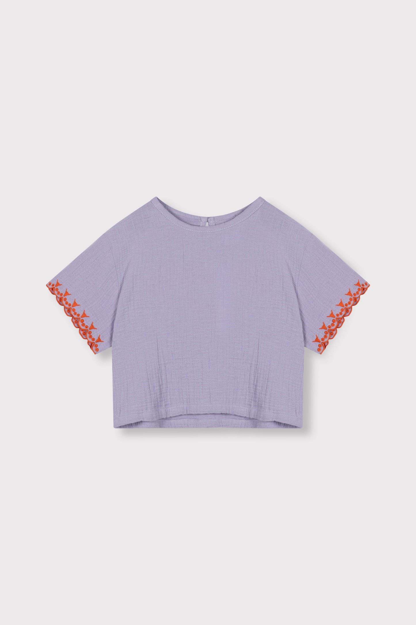 KIDS EMBROIDERED SLEEVES TOP