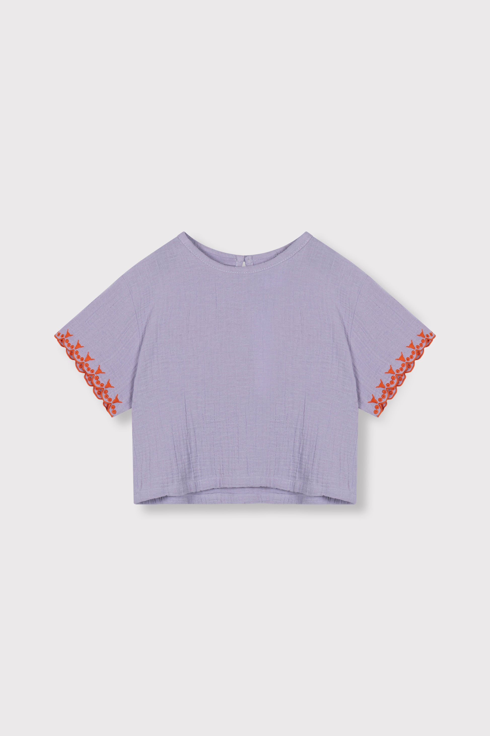 KIDS EMBROIDERED SLEEVES TOP