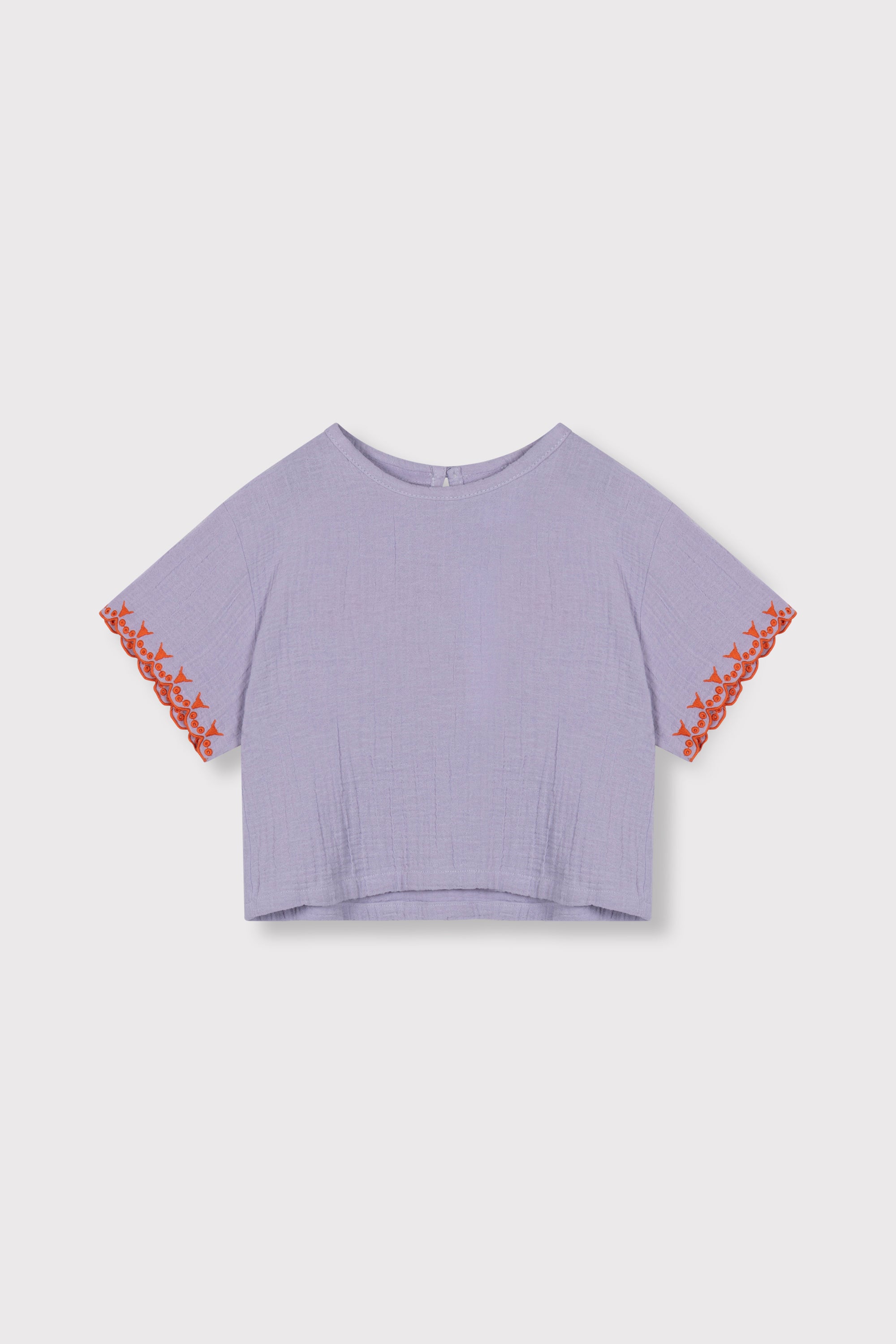 KIDS EMBROIDERED SLEEVES TOP