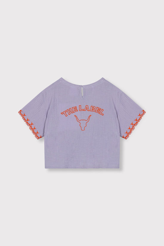 KIDS EMBROIDERED SLEEVES TOP