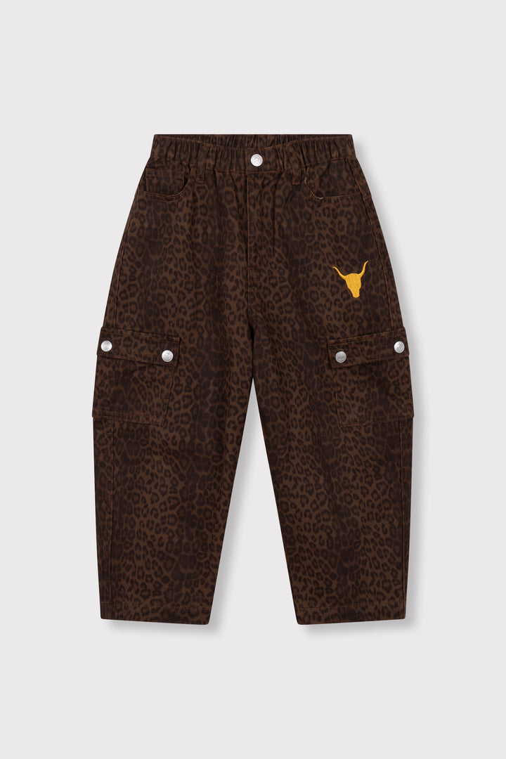 Leopard cargo pants