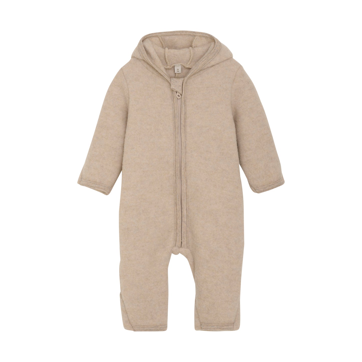 Pram Suit Ears Wool Fleece