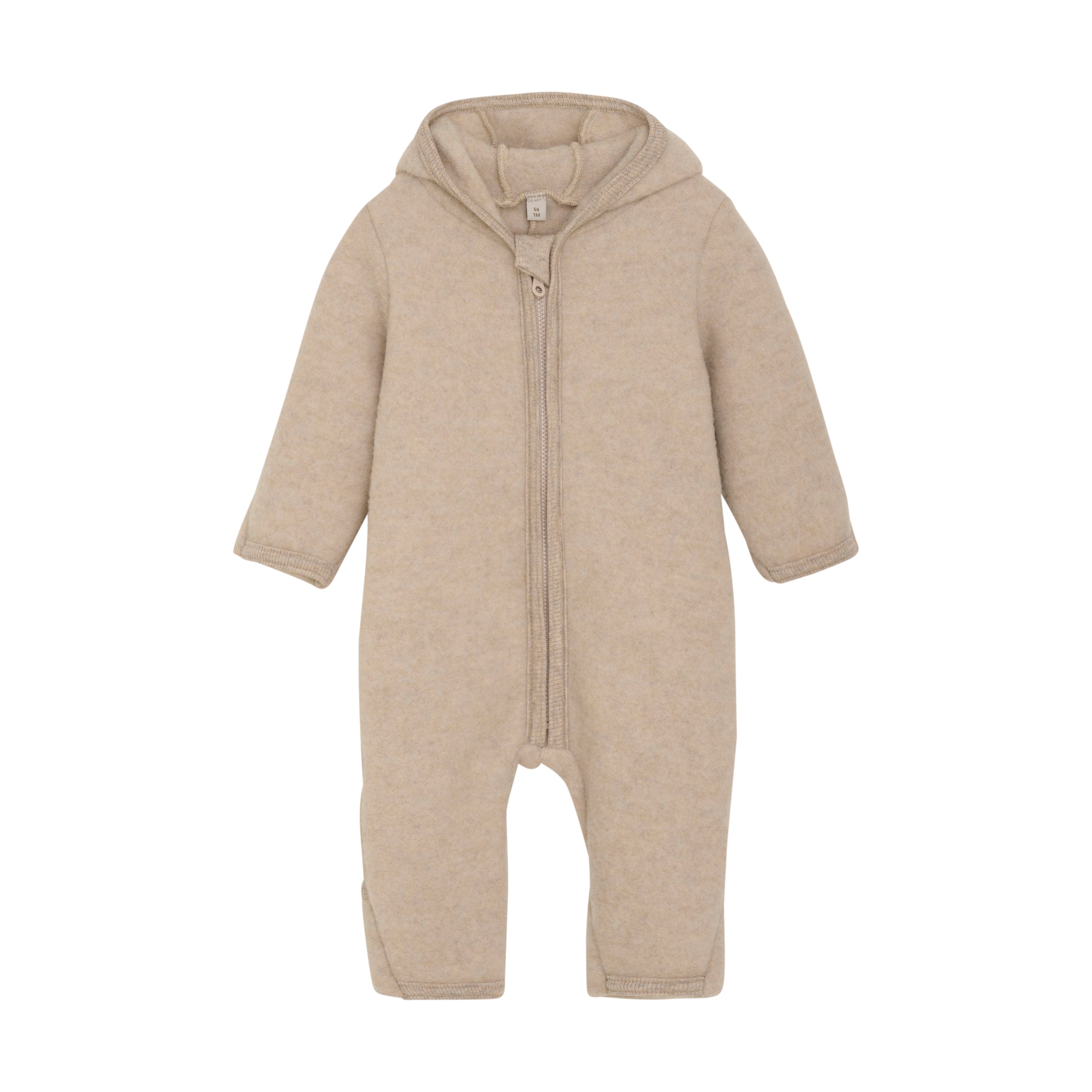 Pram Suit Ears Wool Fleece