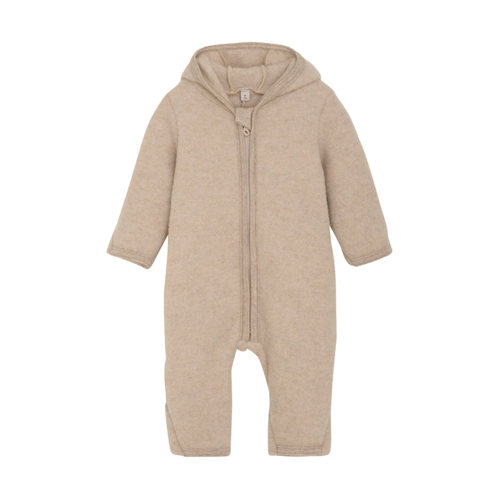 Pram Suit Ears Wool Fleece