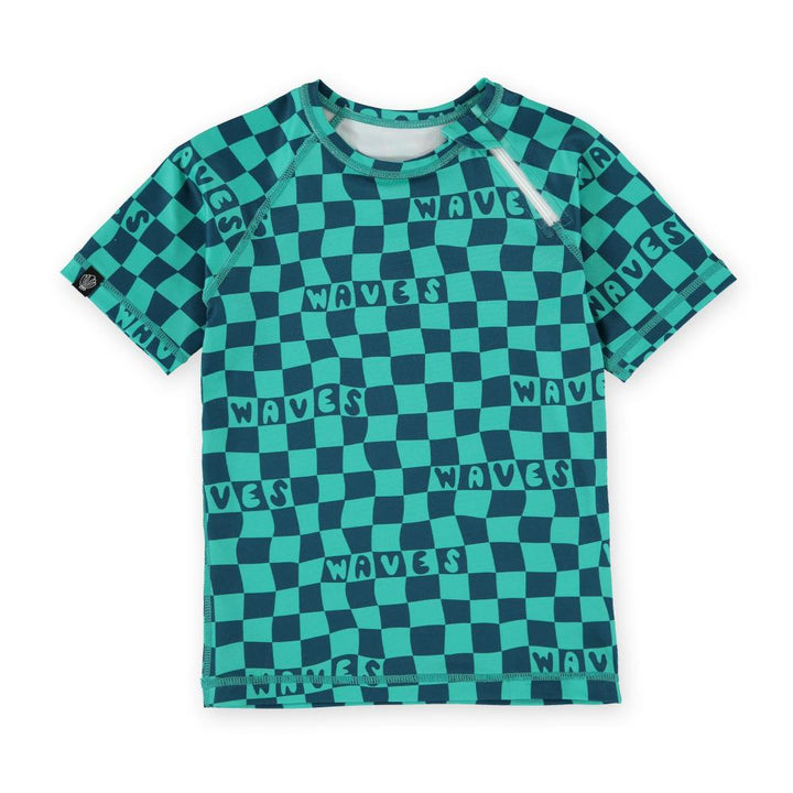 CHECKERED WAVES TEE