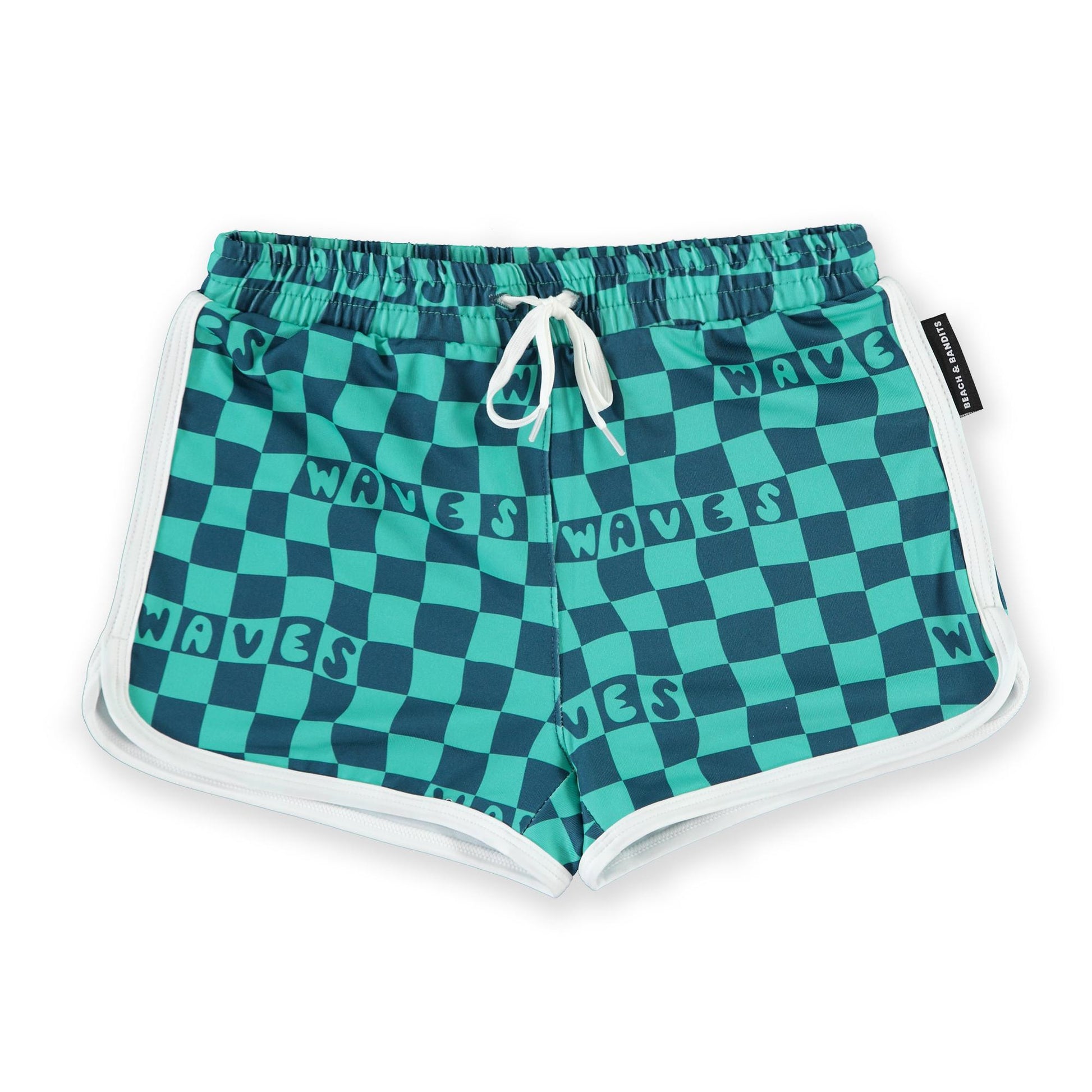 CHECKERED WAVES SWIM TRUNK