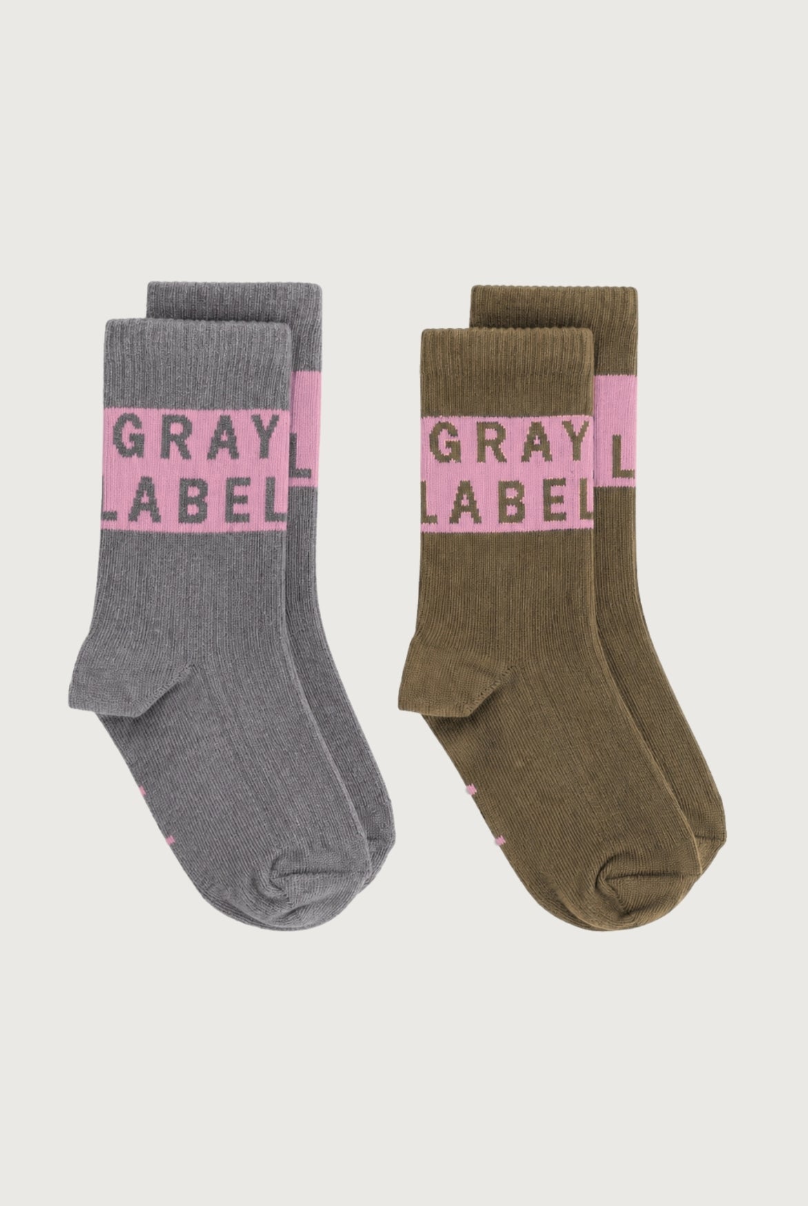 Logo Ribbed Socks GOTS | 2-pack