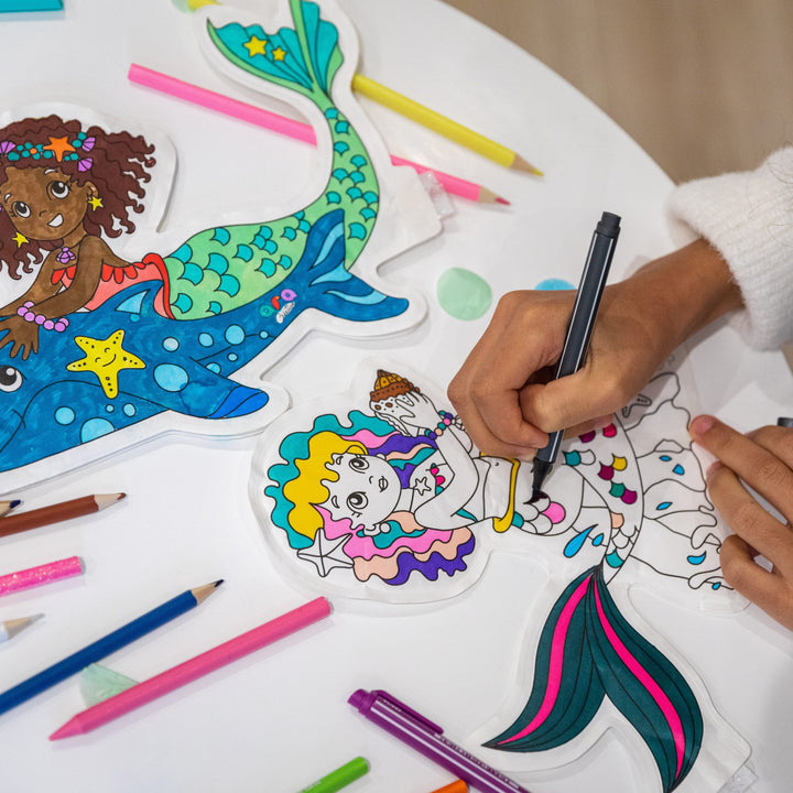 Ara Creative - Opblaasbare kleurplaat Mermaid