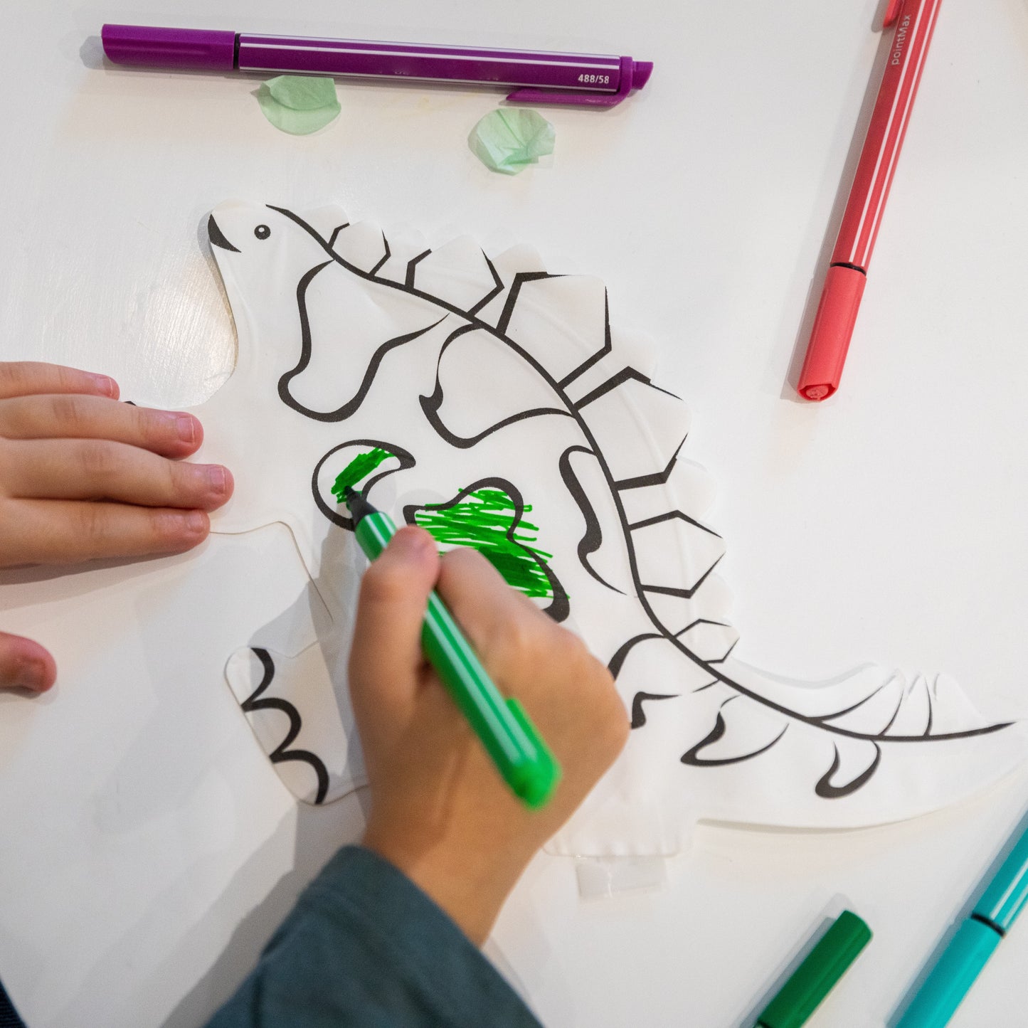 Ara Creative -  Opblaasbare kleurplaat dino