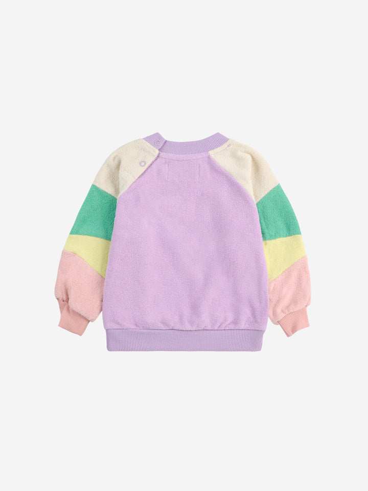 Bobo Choses - Lila Color Block terry cloth sweatshirt