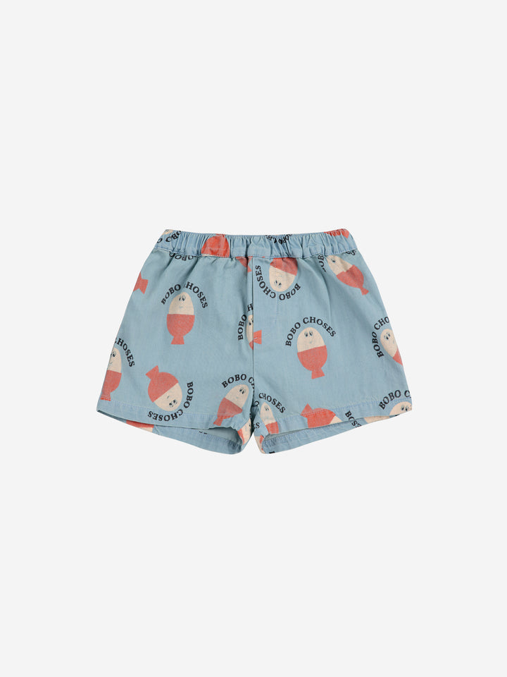 Bobo Choses - Morning Egg all over denim shorts