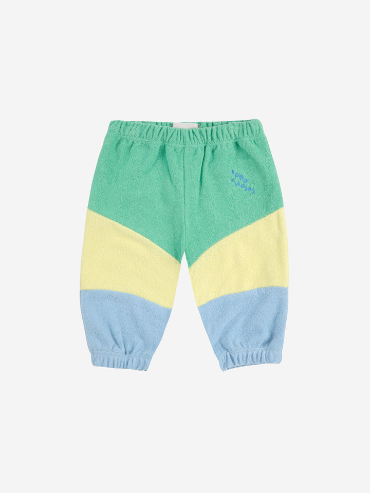 Bobo Choses - Green color block jogging pants