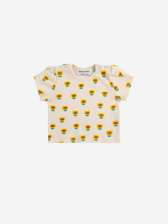 Bobo Choses - Sunflower all over balloon sleeve T-Shirt