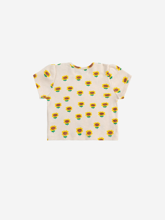 Bobo Choses - Sunflower all over balloon sleeve T-Shirt
