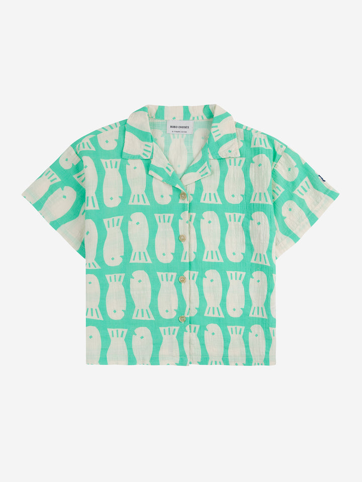 Bobo Choses - Lucky Fish all over woven shirt