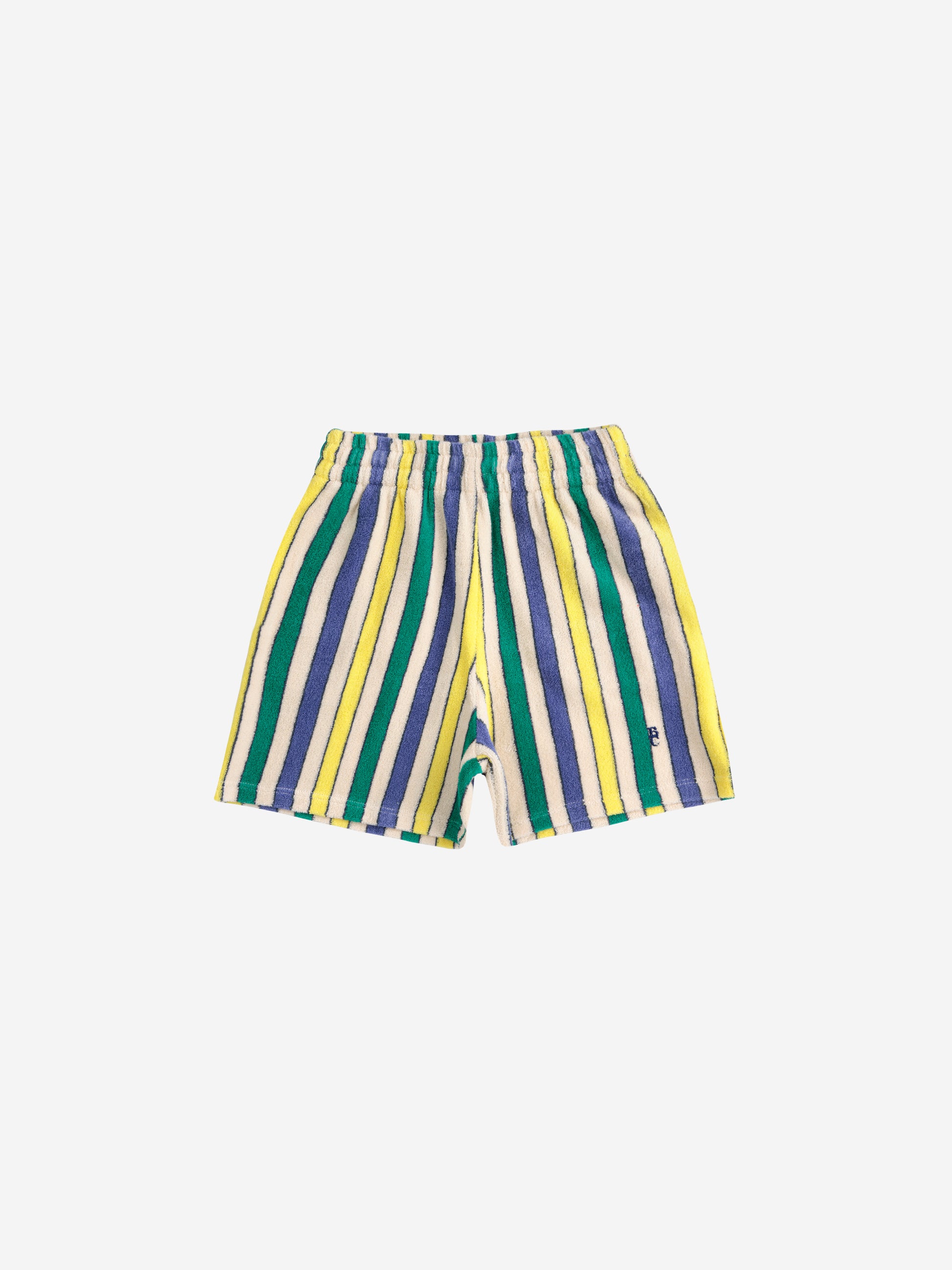 Bobo Choses - Multicolor Stripes terry cloth bermuda shorts