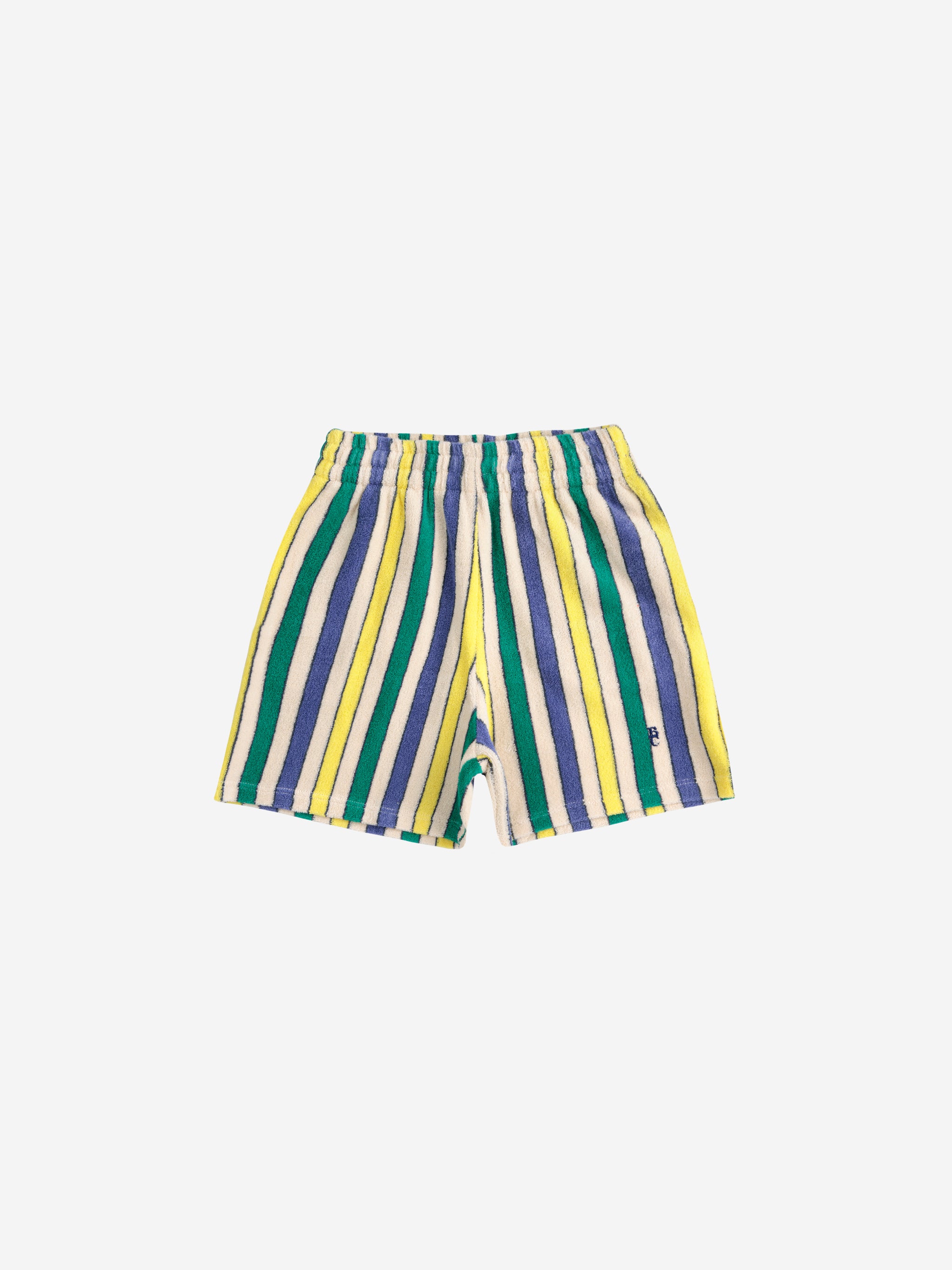 Bobo Choses - Multicolor Stripes terry cloth bermuda shorts