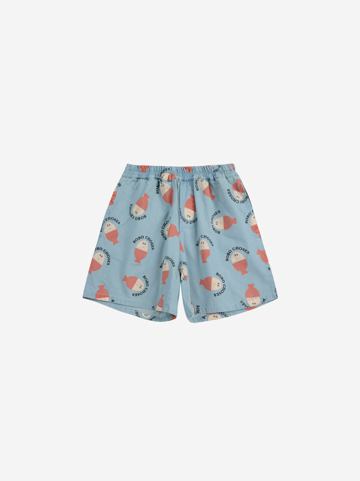 Bobo Choses - Morning Egg all over woven bermuda shorts