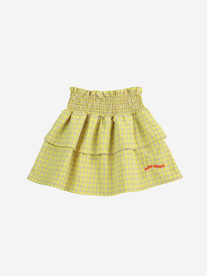 Bobo Choses - Vichy ruffle skirt