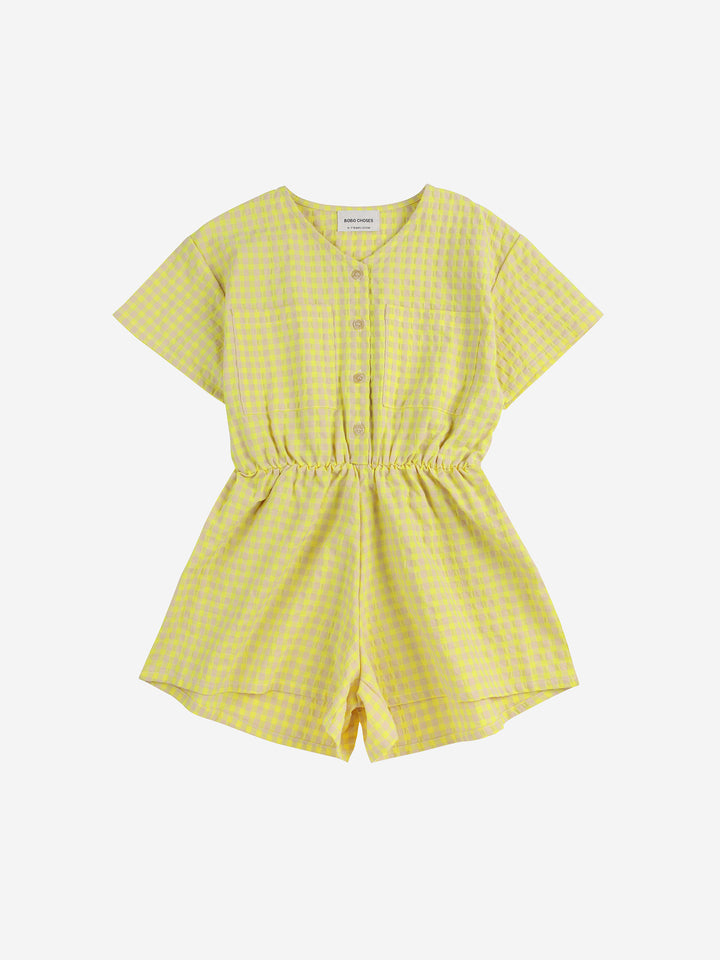 Bobo Choses - Vichy woven playsuit