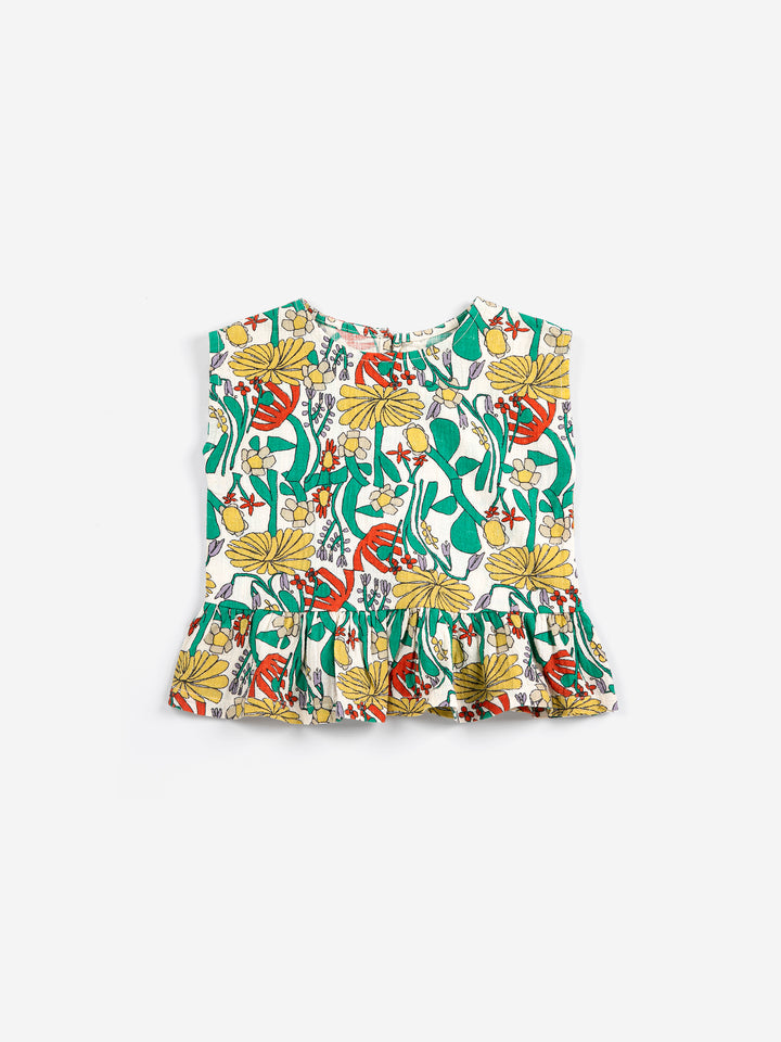 Color Herbalist all over woven blouse