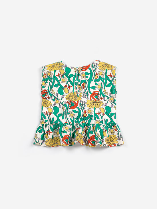 Color Herbalist all over woven blouse