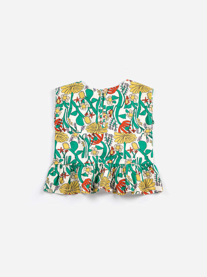 Color Herbalist all over woven blouse