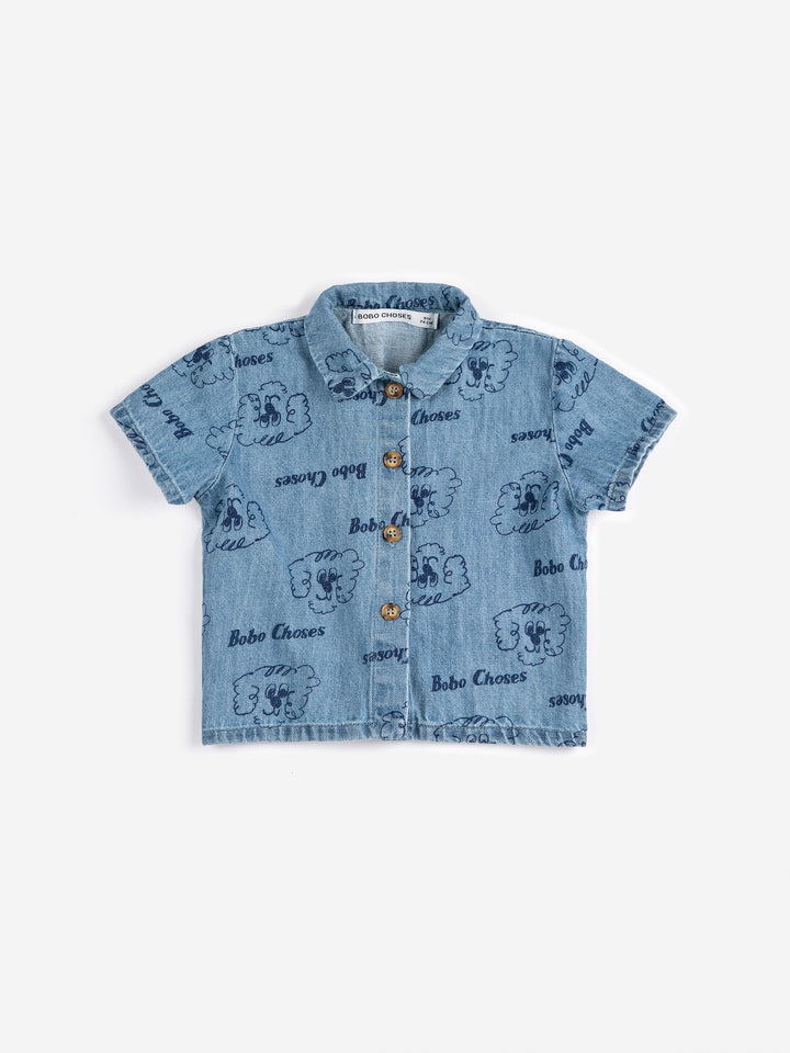 Pickles The Dog all over denim shirt