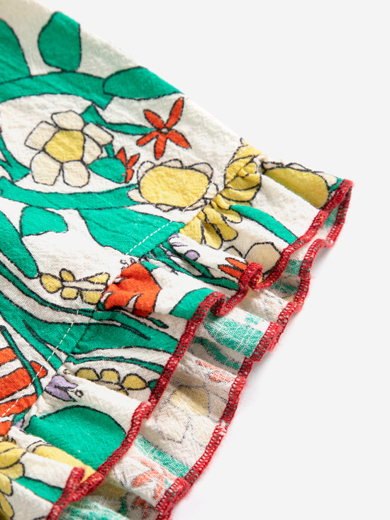 Color Herbalist all over ruffled shorts
