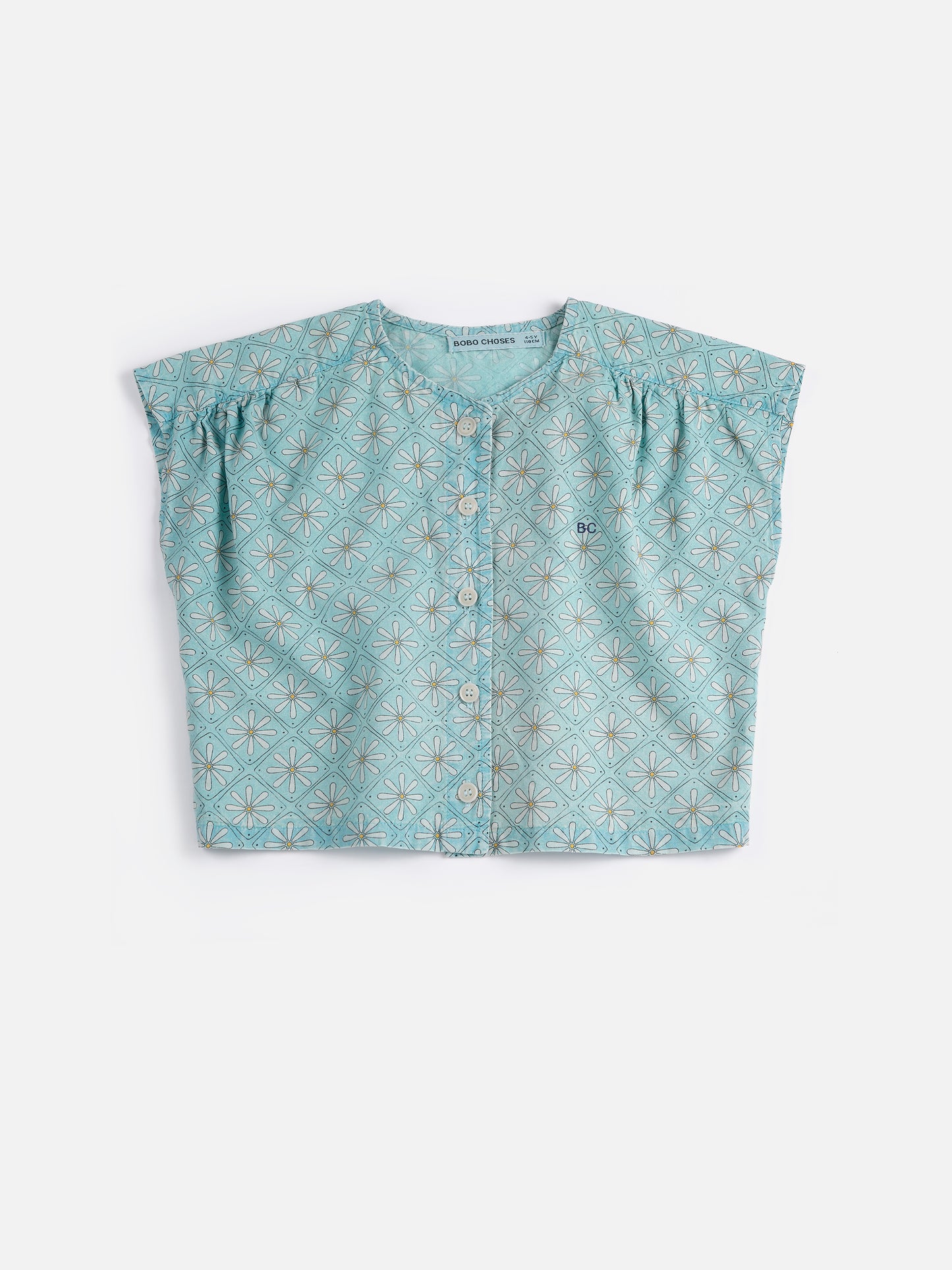 Daisy Mosaic all over woven top