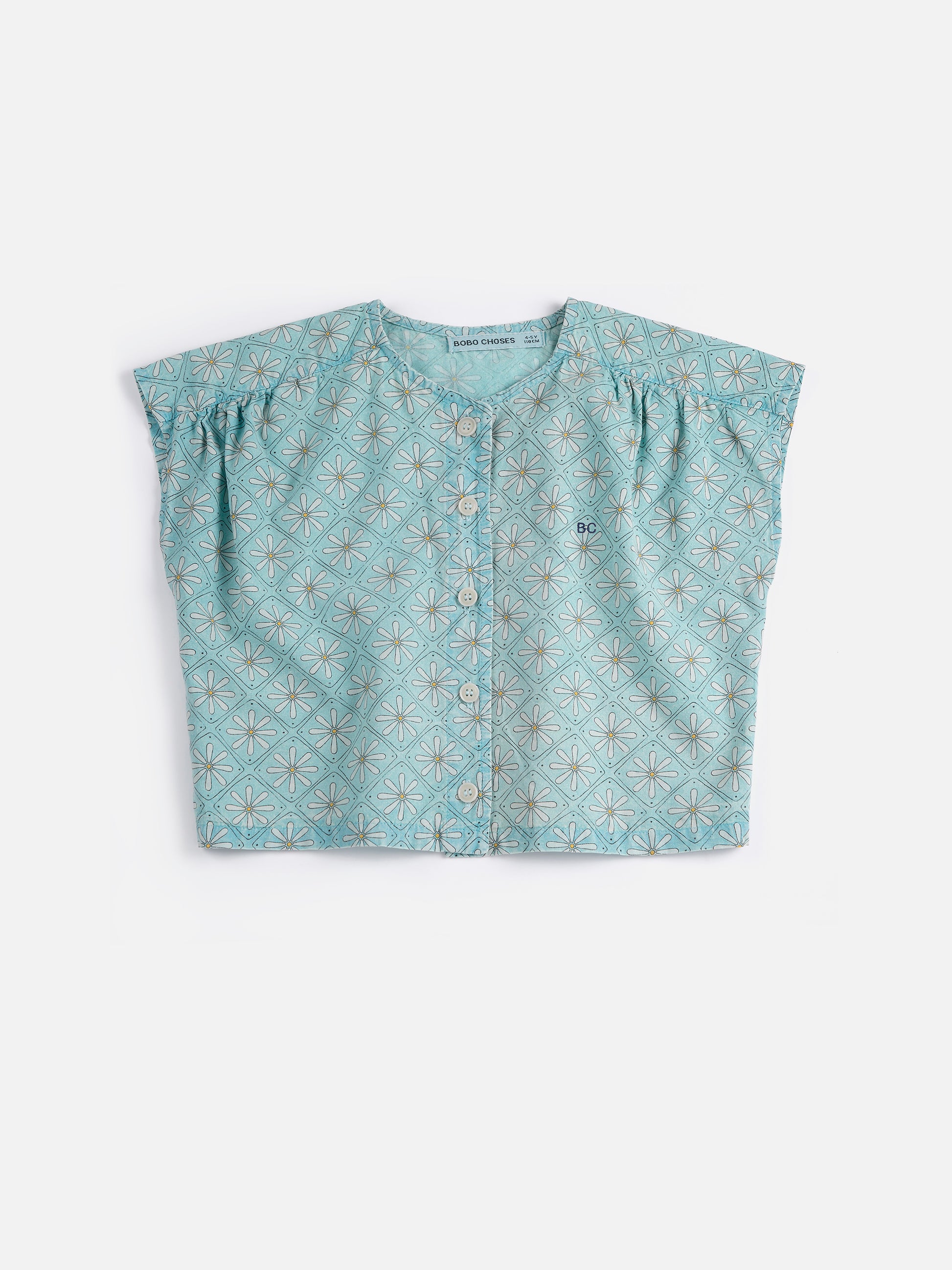Daisy Mosaic all over woven top