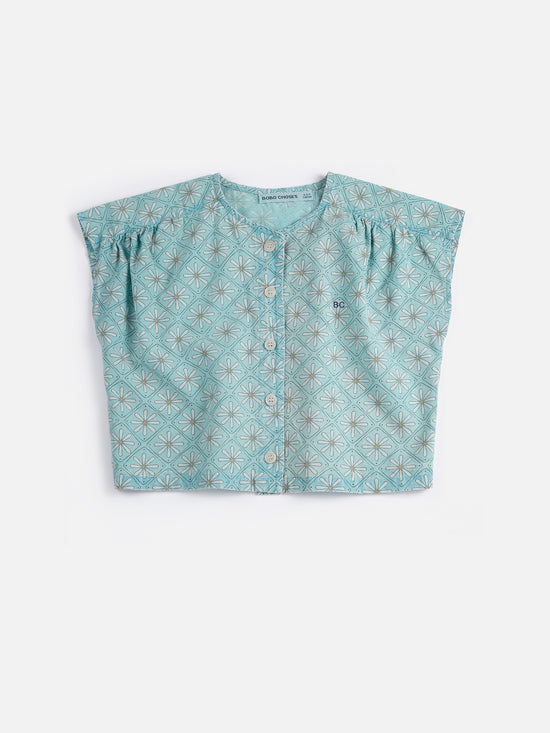 Daisy Mosaic all over woven top