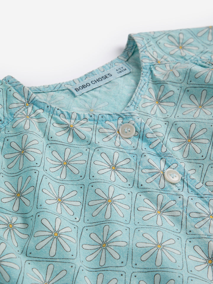 Daisy Mosaic all over woven top
