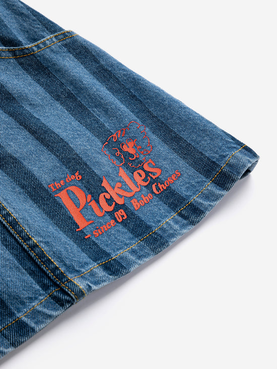 Pickles The Dog Striped denim skirt