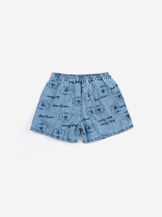 Pickles The Dog all over denim short