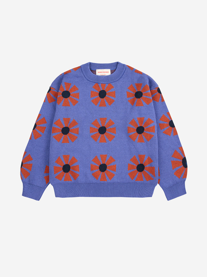 Kaleidoscope all over jacquard jumper