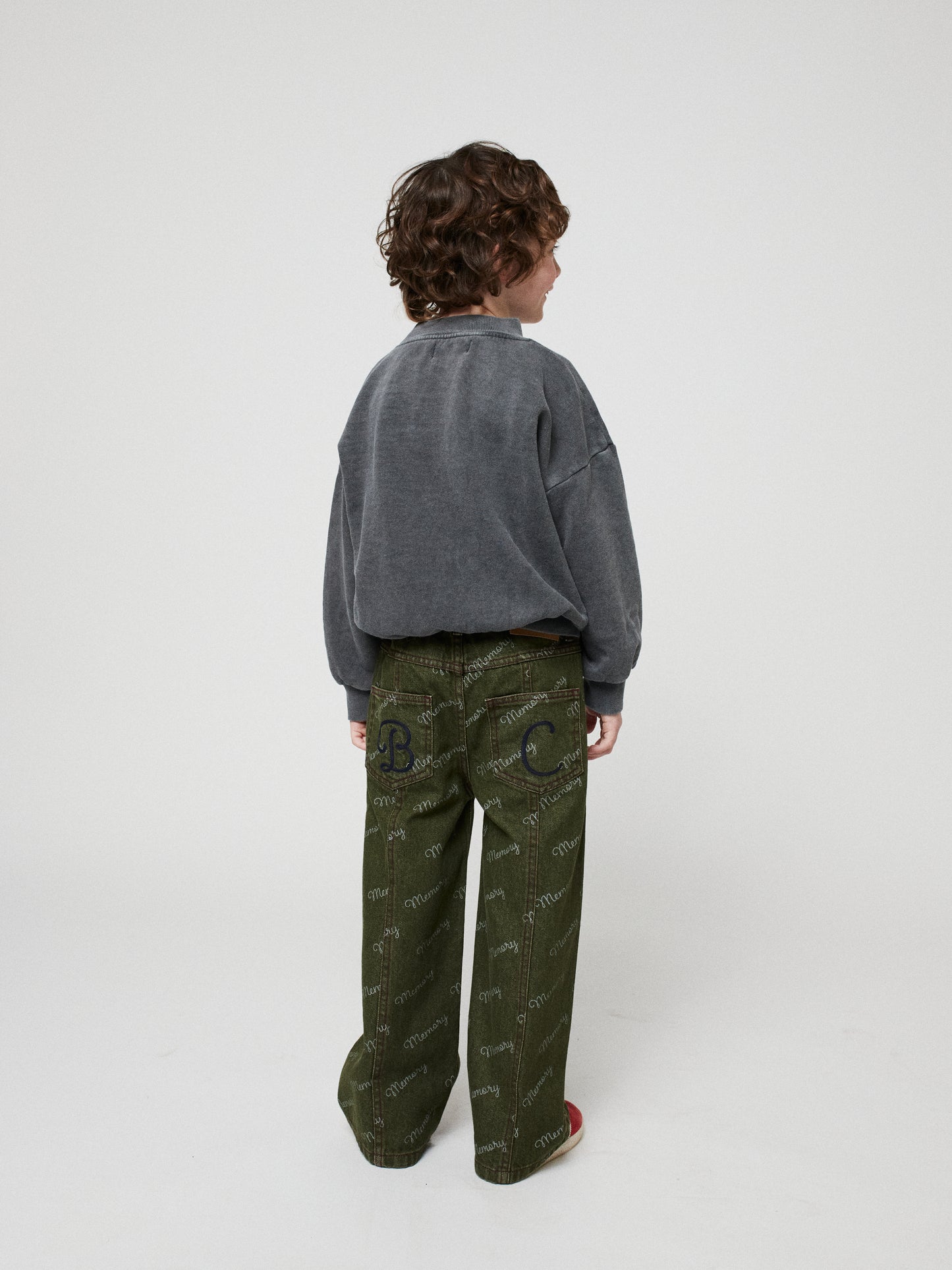 Memory all over denim pants