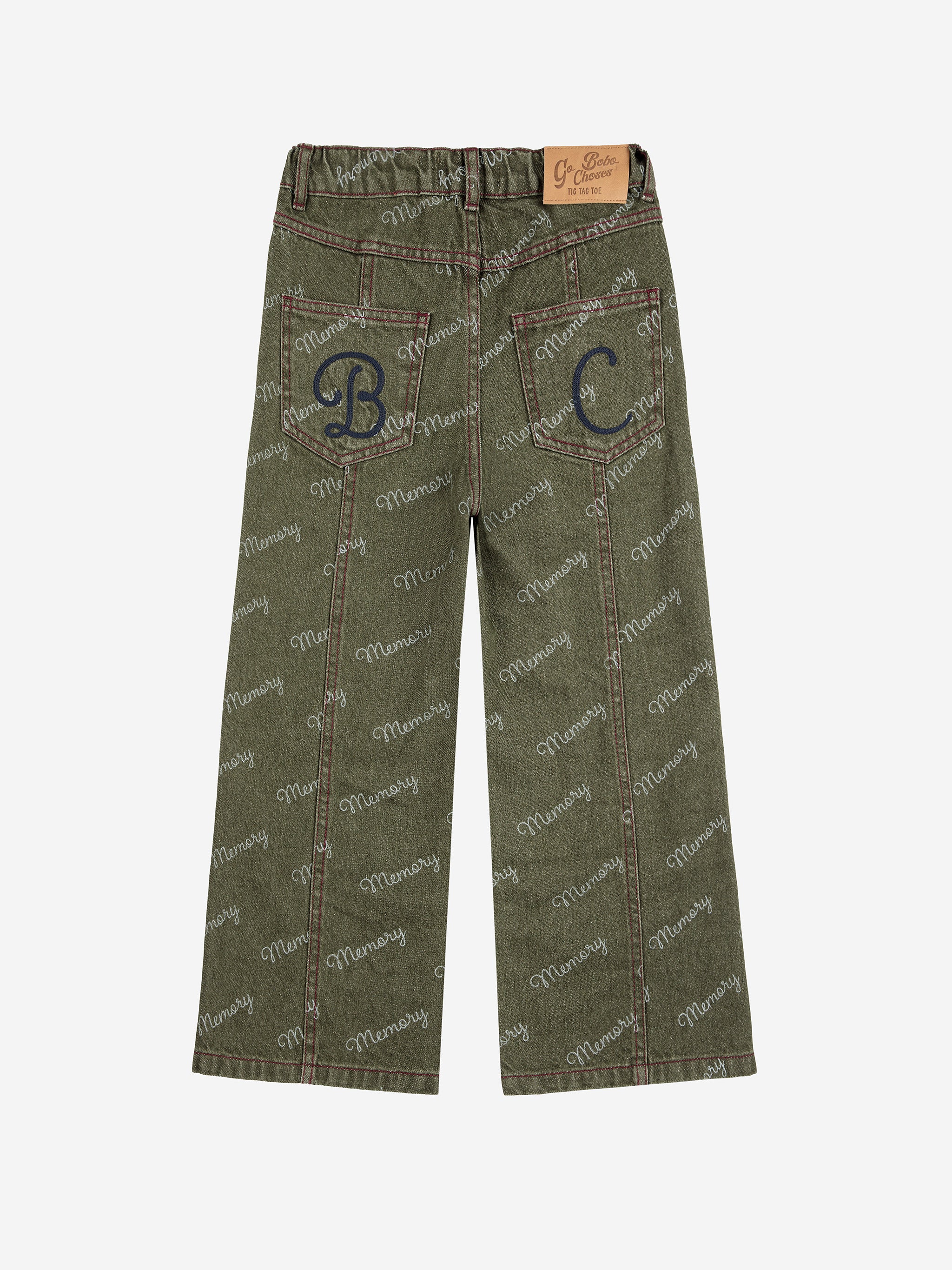Memory all over denim pants