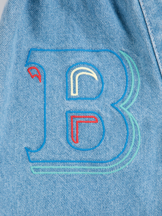 B.C. Embossed denim pants