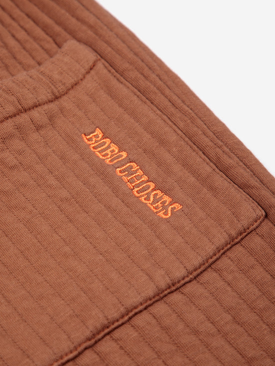 Quilted jogging pants