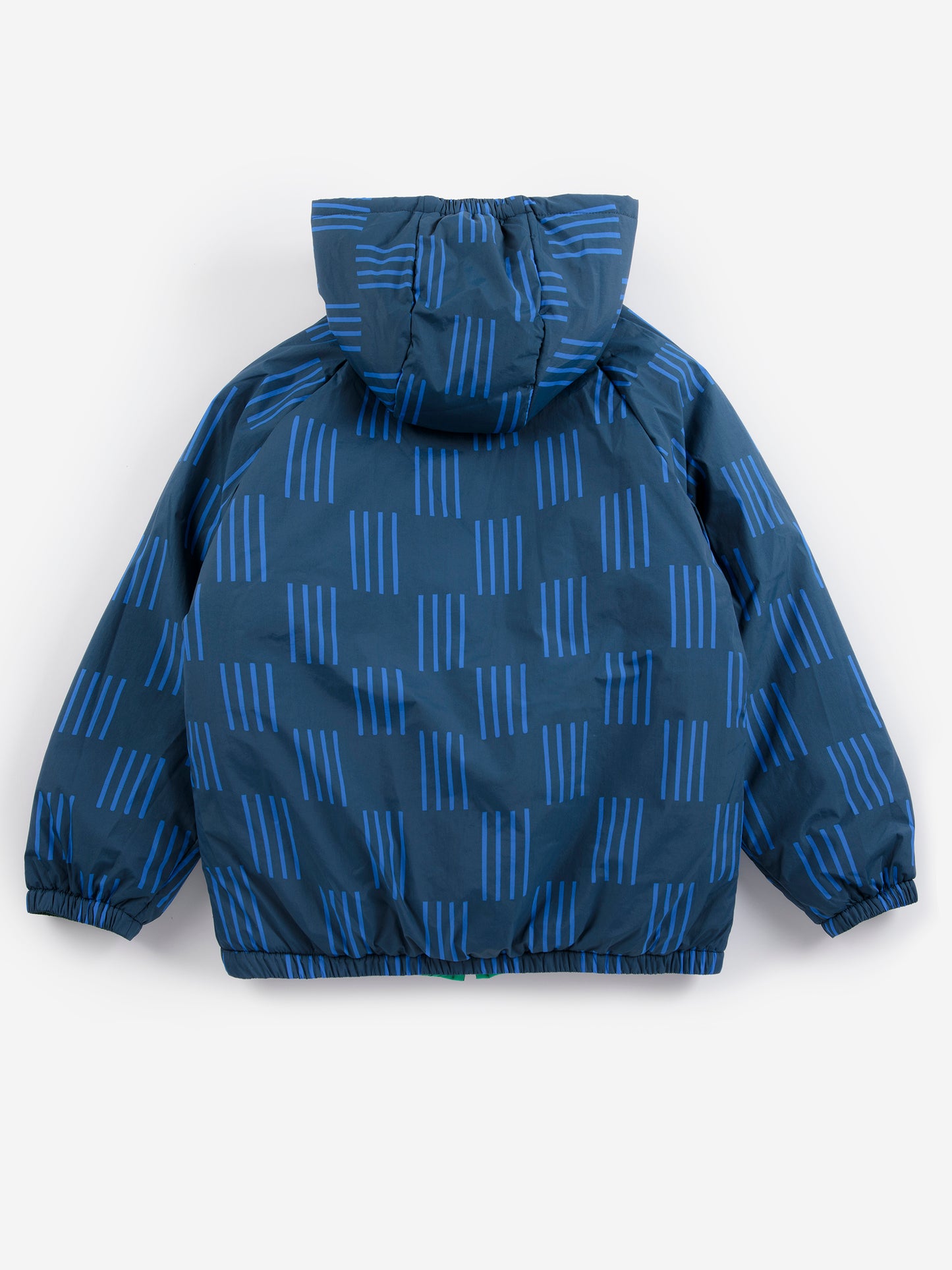 Almost Moiré all over reversible anorak