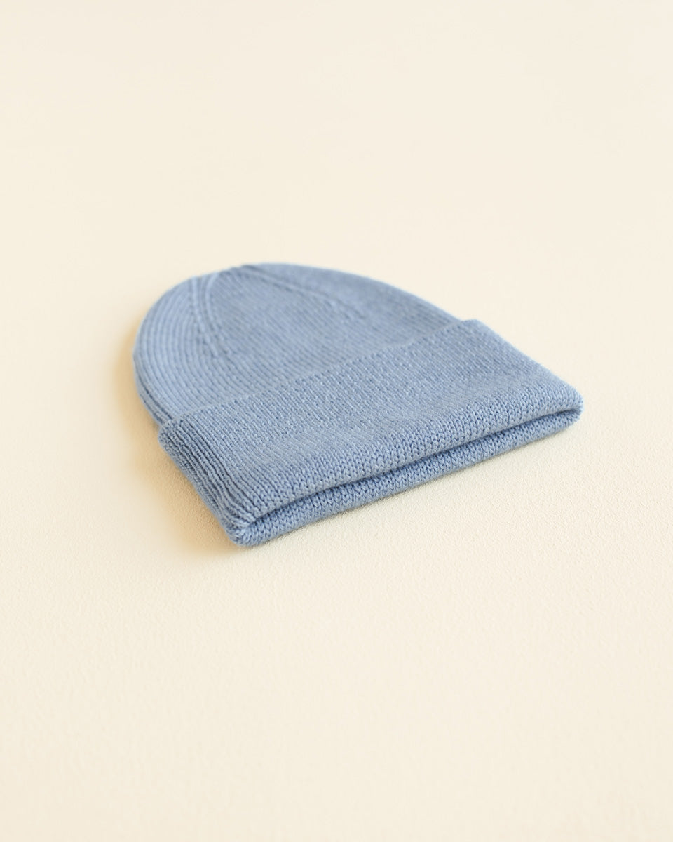 Beanie Fonzie Newborn - Light Blue