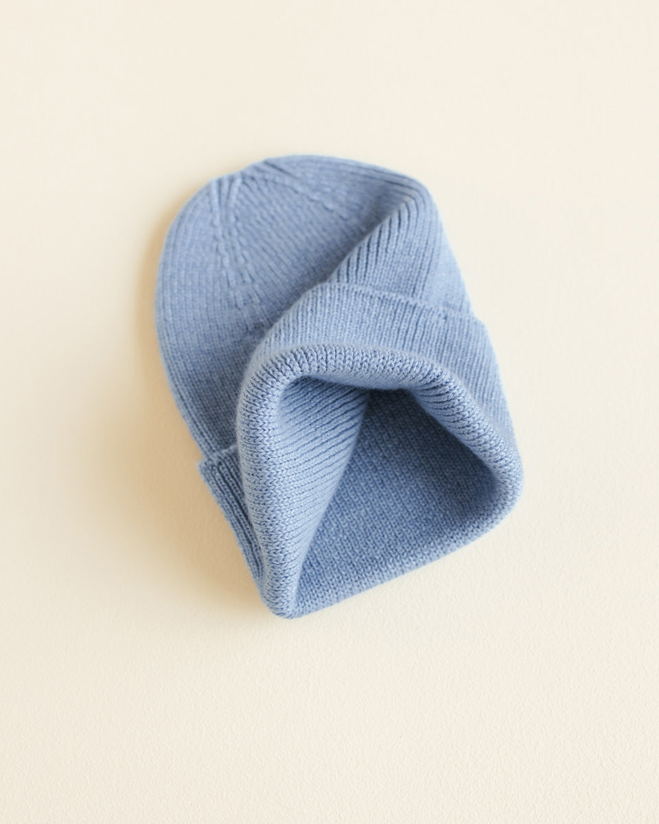 Beanie Fonzie Newborn - Light Blue